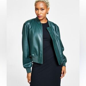 Massimo Dutto Lambs Leather Bomber Jacket Size S